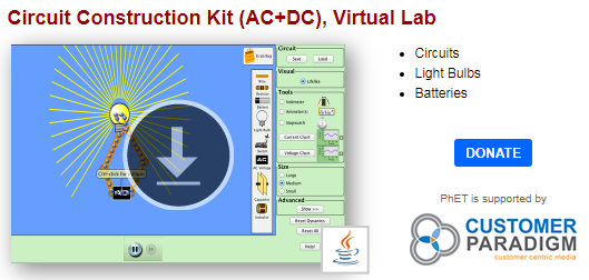 PHET Interactive Circuit Kit (AC+DC), Virtual Lab | WCED ePortal