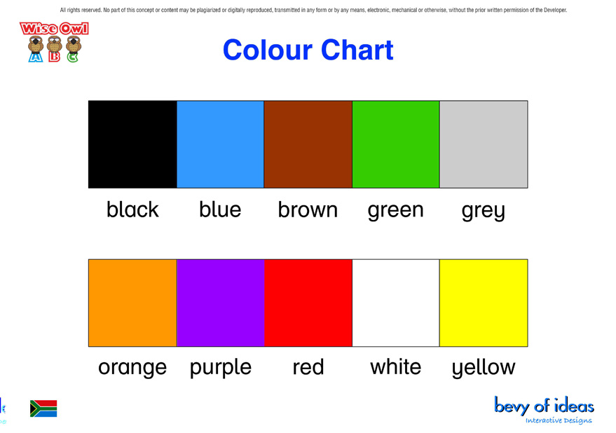 Wise Owl Color Chart
