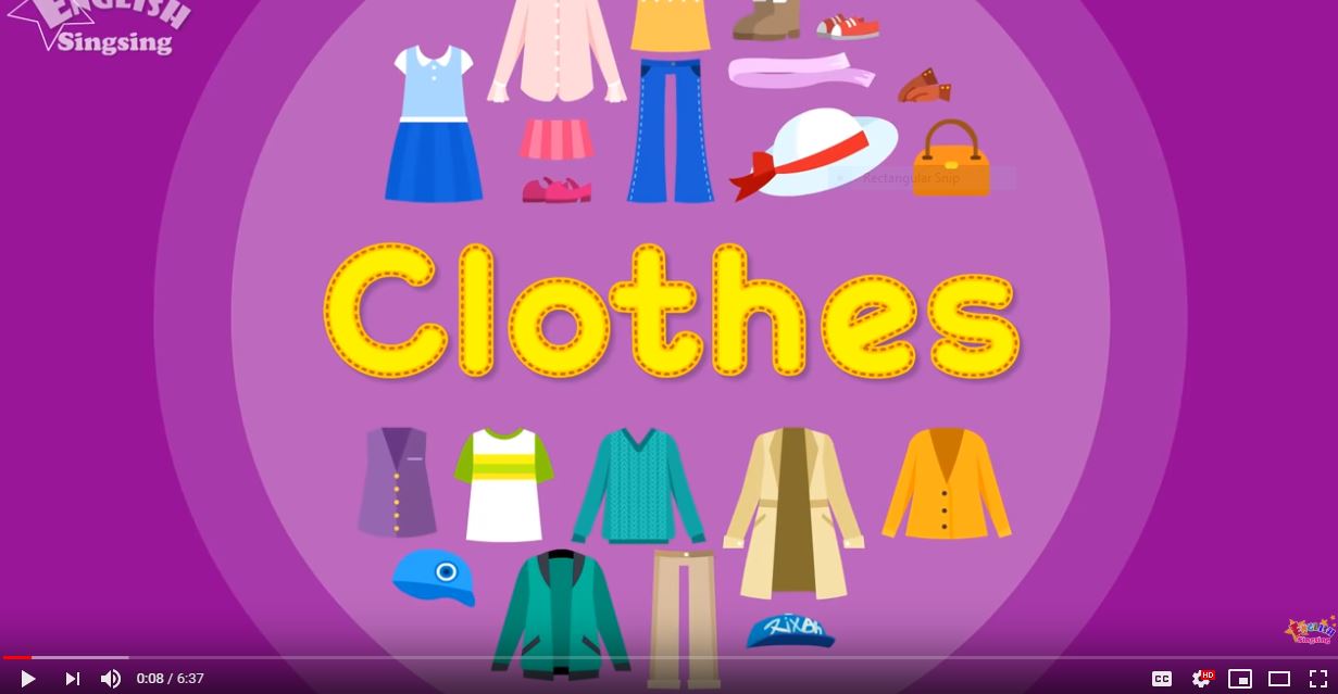 Kids vocabulary - Clothes - clothing - Learn English for kids - English ...